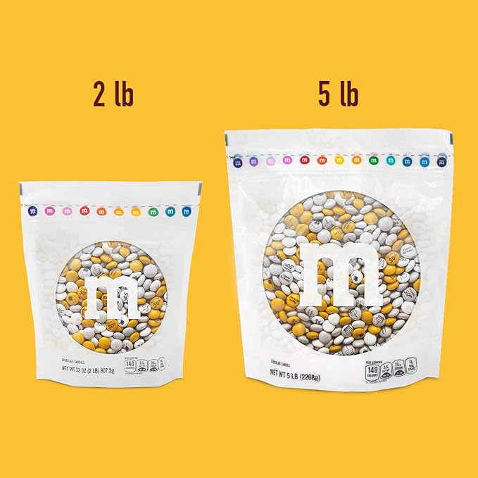 M&ampM's Milk Chocolate Happy 50th Birthday Candy 2lb Bulk with Printed Birthday Clipart for Birthday Gifts Cupcakes Over The Hill Party Favors and Decorations