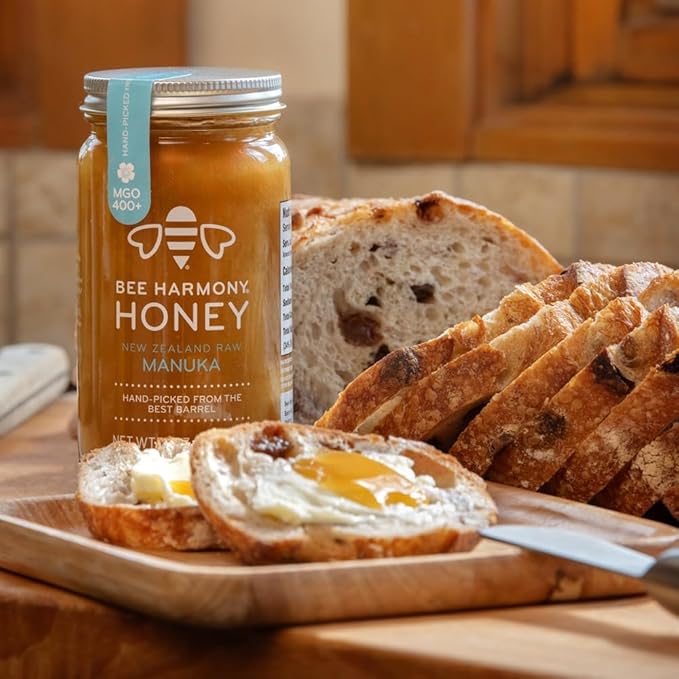 Bee Harmony Raw Manuka Honey 400+ MGO New Zealand 12 OZ