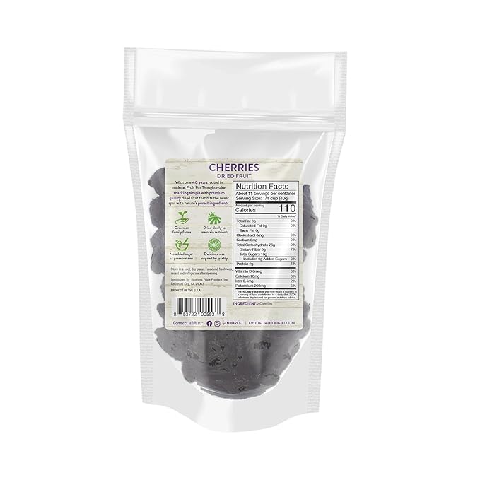 Fruit for Thought Dried Fruit (Dried Cherries 16 Ounce (Pack of 2))
