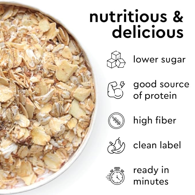 Mylk Labs Roasted Almond Protein Oatmeal Cups Whole Grain Low Sugar High Fiber Breakfast with Superfoods Quick &amp Easy On the Go Instant Oatmeal Rolled Oats Gluten Free Vegan Nut Free 6