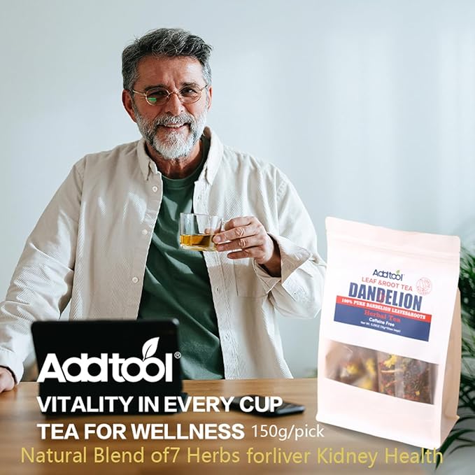 Addtool Dandelion Goji Chrysanthemum Tea with Natural Blend of 7 Herbs Caffeine FreeInclude Cassia Seed Licorice Orange Peel GardeniaSupport Liver and Kidney Health Detox  Kidney Tea(1pack150