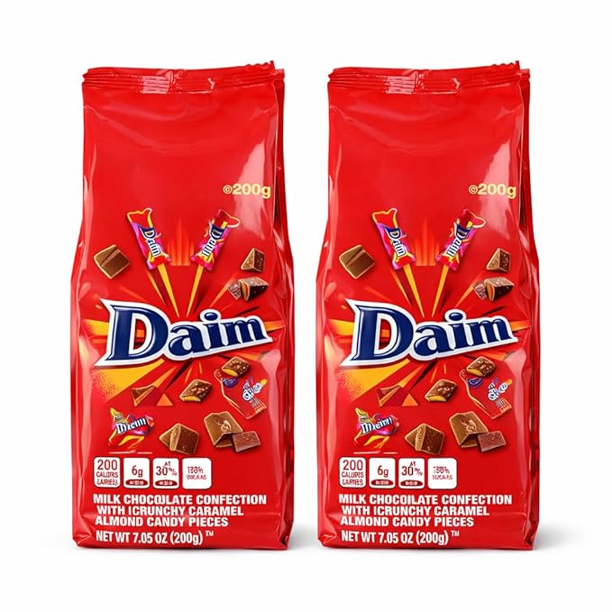 Daim Chocolate Bags - 200g Individual wrapped Daim Chocolates 2 Pack