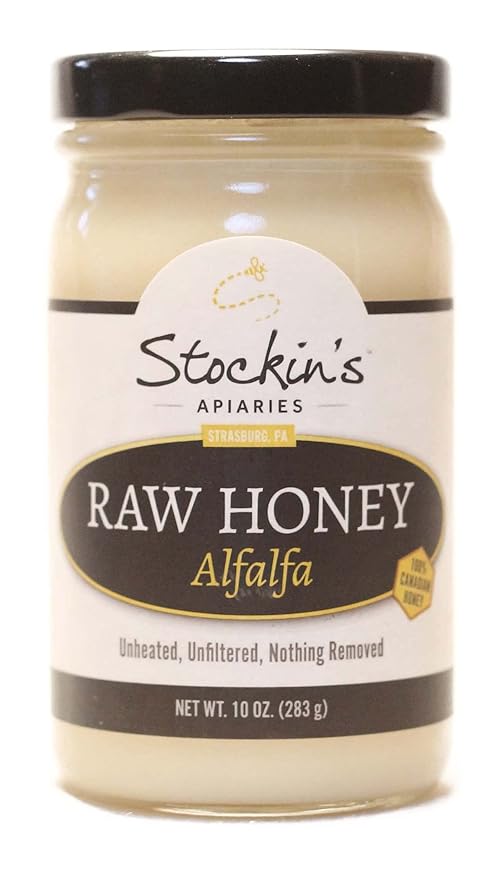Stockin's Apiaries Raw Alfalfa Honey Unheated Unfiltered &amp Nutritious 10 Oz.