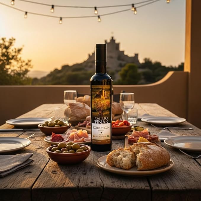 Castillo de Pinar First Cold Pressed Extra Virgin Olive Oil Picual Single-Variety 500ml Less Than 02% Acidity Gluten Free Non GMO