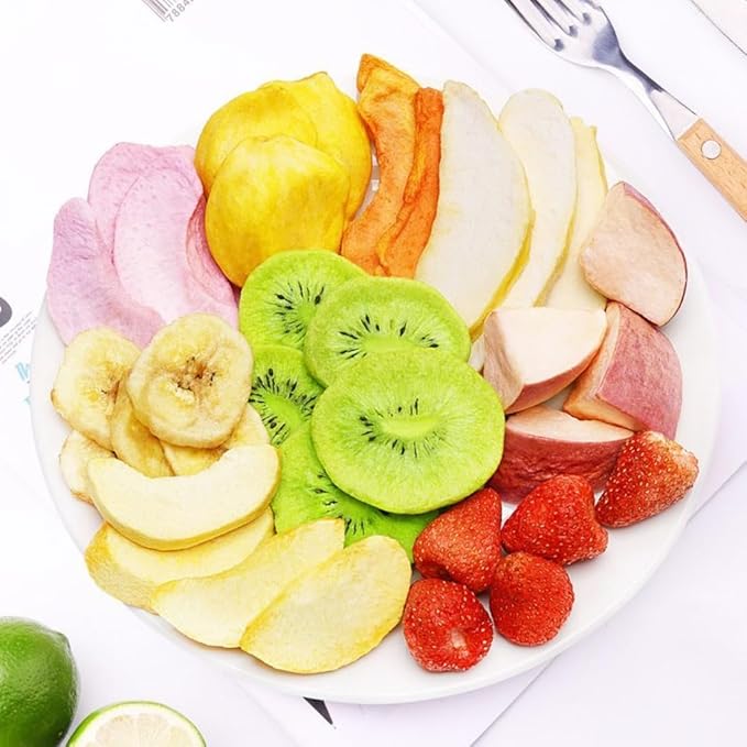 Freeze Dried Fruit Mix 100g*3 bags Strawberry &amp Mango with Assorted Vegetables Crisps Healthy Snack No Added Sugar &amp Preservatives Gluten-Free Vegan Snack