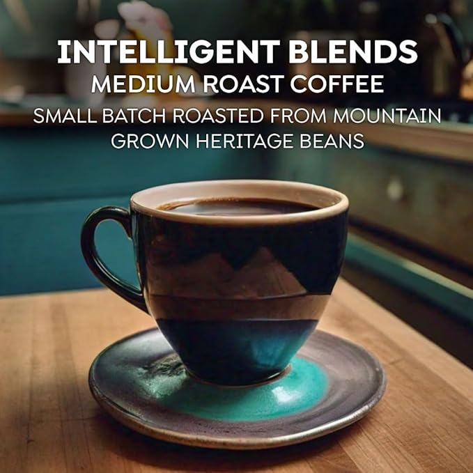 Intelligent Blends Medium Dark Roast Coffee Pods 100 ct Single Serve Pods – 100% Arabica Coffee Compatible with Keurig K Cups Maker