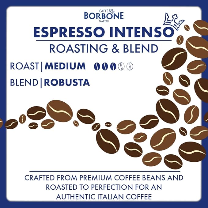 Caffè Borbone Espresso Intenso Aluminum Capsules Compatible with Nespresso Original Machines Dark Roast 50 Count