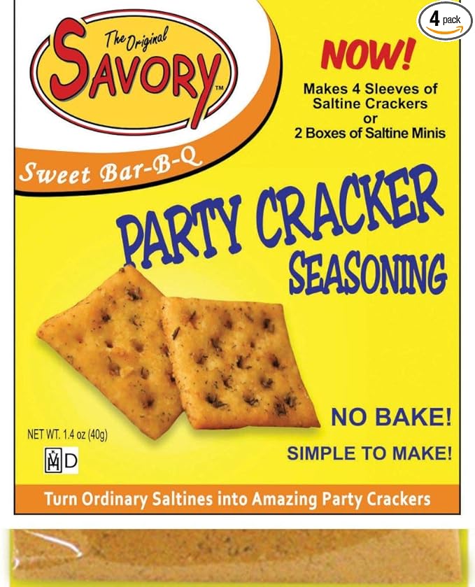 Savory Saltine Seasoning 1.4 Ounce Sweet Bar-B-Q 4 Pack