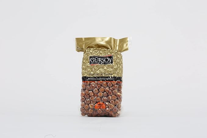 Gursoy Turkish Natural Raw Premium Hazelnuts (500g/17.6oz) Vacuum Bag