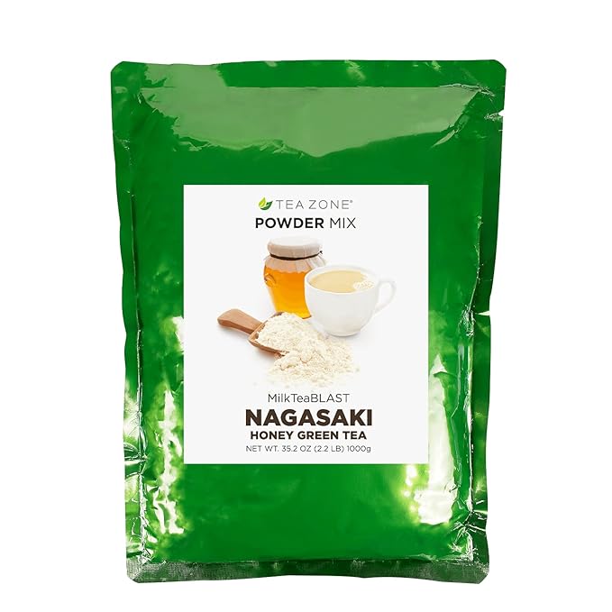 Tea Zone 2.2 lb Milk Tea Blast Nagasaki Savory Honey Green Tea Powder