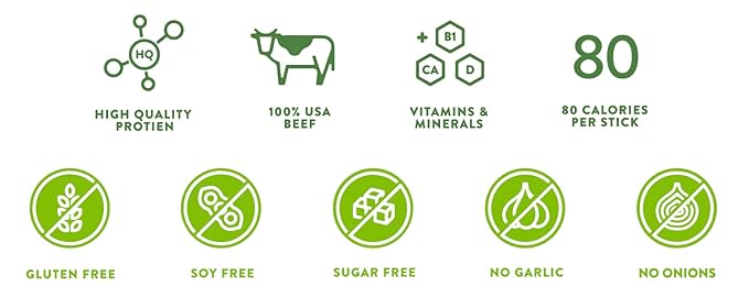 Good Fod Foods Meat Stick Variety Pack – Low FODMAP Snacks for a Healthy Gut Zero Sugar Jerky Sticks Keto Friendly Gluten-Free Beef Sticks 1 Ounce (24 Pack)