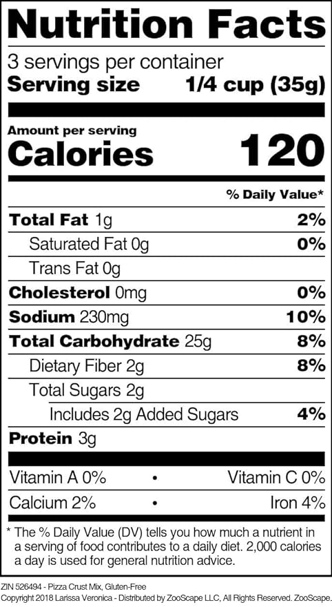 Pizza Crust Mix Gluten-Free (4 oz ZIN: 526494) - 3 Pack