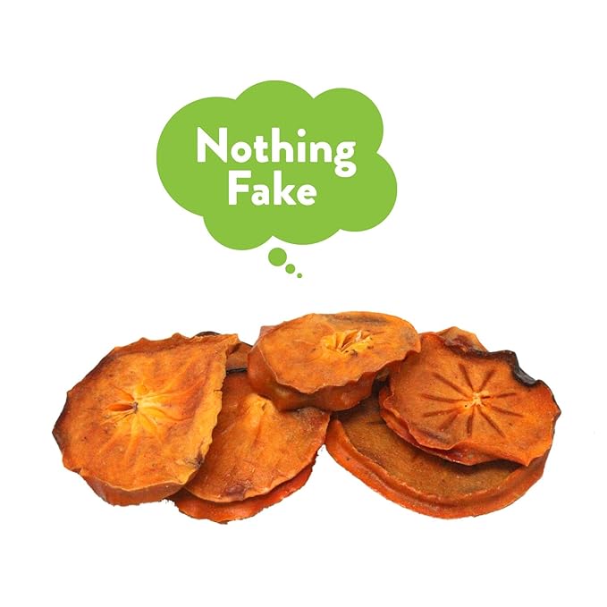 Fruit for Thought Dried Persimmons | Dried Fruit Snack Packs | At Home Work or On The Go | Unsweetened Hachiya Persimmon | 12 Ounce Bags Pack of 2