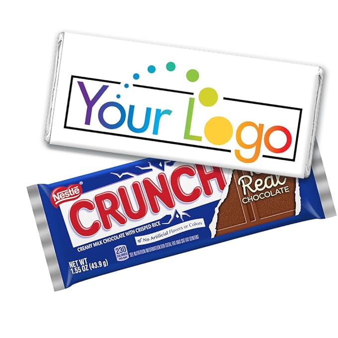 48ct Custom Candy Promotional Items Add Your Logo Chocolate Bars - Bright Pink