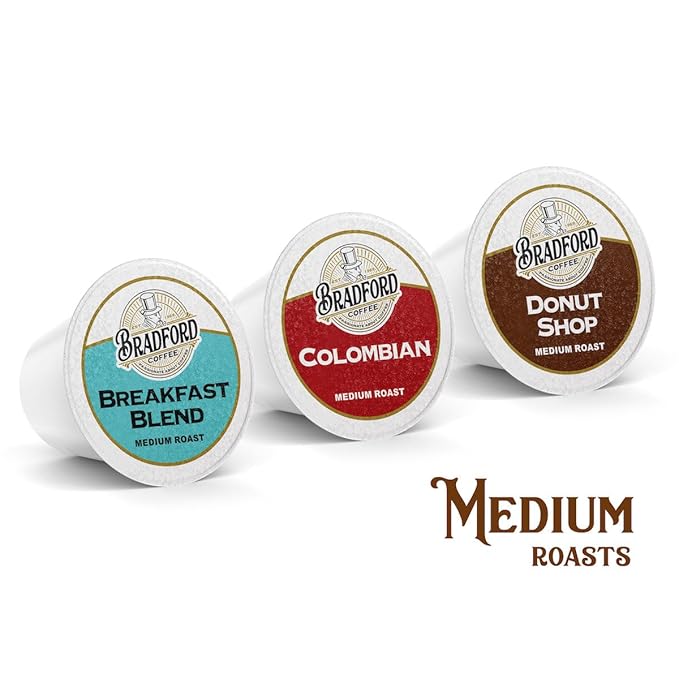 100ct Variety Pack for Keurig K-cups® 8 Assorted Single Cup Sampler 20% more coffee per cup by Bradford Coffee