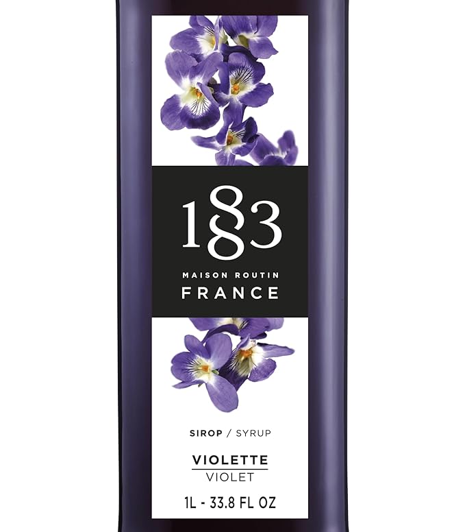 1883 Violet Syrup for Drinks Made in France 1 Liter Glass Bottle