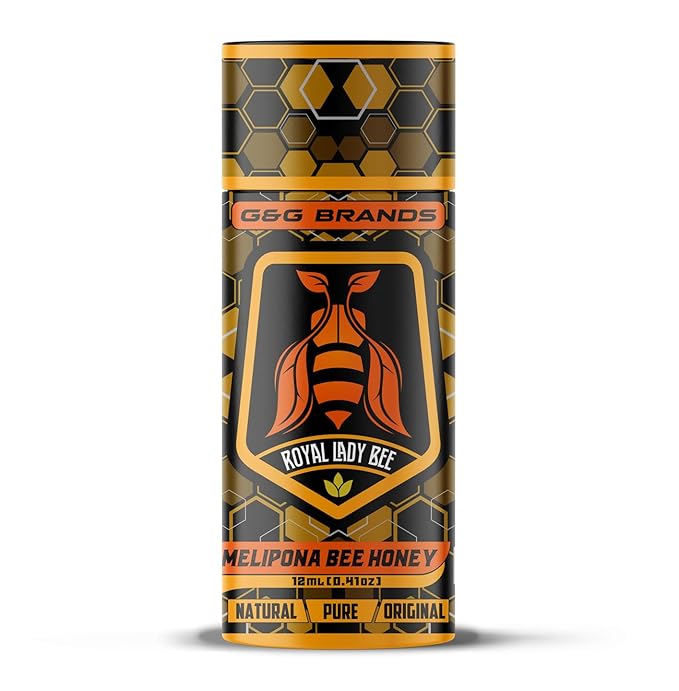 Melipona Honey | Stingless Bee Honey | Miel Melipona | Authentic | 100% Natural | Raw | Pure | Sweet &amp Tangy | Royal Lady Bee | Yucatán | 12mL Dropper Bottle