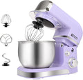Stand Mixer Kitchen in the box 3.2Qt Small Electric Food Mixer6 Speeds Portable Lightweight Kitchen Mixer for Daily Use with Egg WhiskDough HookFlat Beater (Purple)