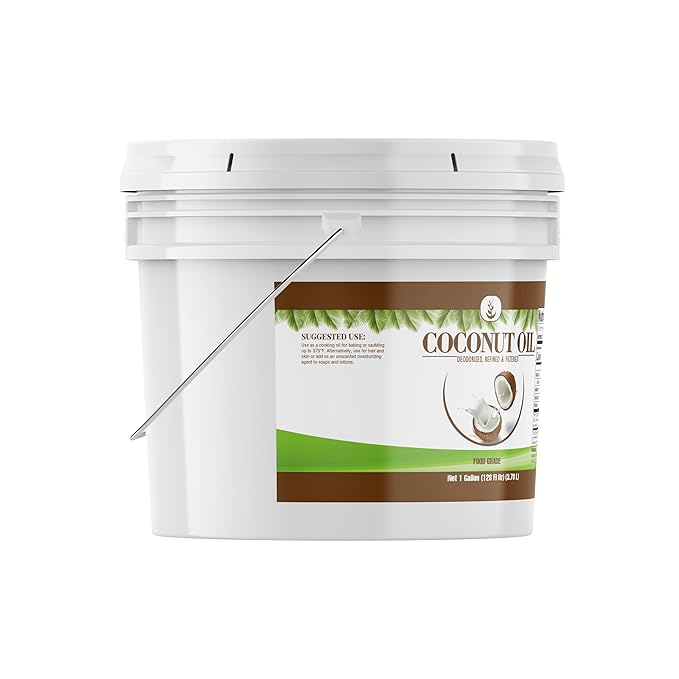 Pure Original Ingredients Coconut Oil (1 Gallon) Always Pure Refined &amp Filtered Deodorized No Coconut Flavor or Scent