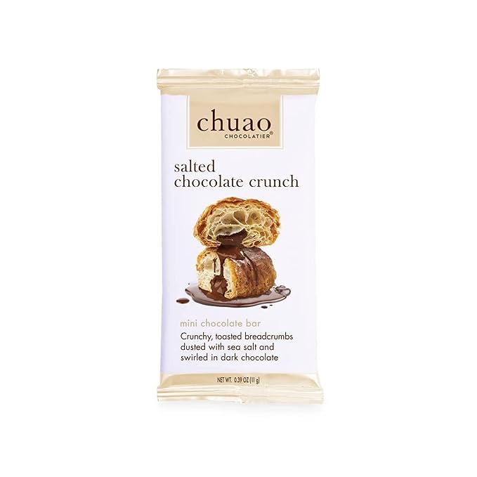 Chuao Chocolatier Salted Chocolate Crunch Dark Chocolate Mini Gourmet Chocolate Bar 24-Ct. (0.39 oz. each)