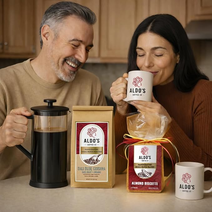Aldo's Coffee Company Bali Blue Whole Bean Coffee - Organic Single Origin Low Acidity - 16 oz