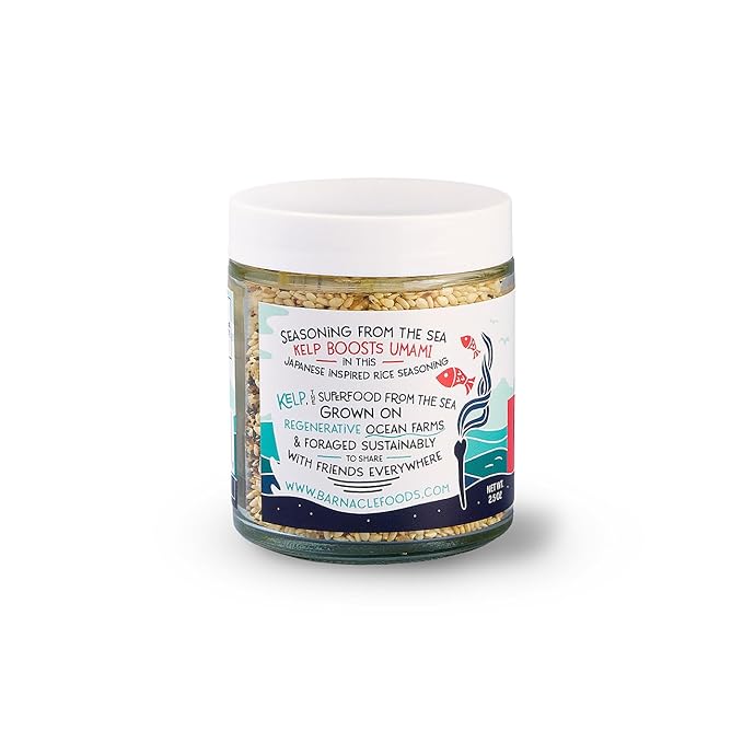 Barnacle Foods Furikake Kelp Seasoning | 2.5 oz. | Japanese Inspired Rice Seasoning | Seaweed Seasoning For Rice Seafood Meats Salads &amp Popcorn | Made in Alaska | 2 Pack