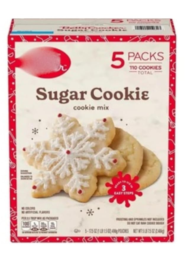 Sugar Cookie Mix Christmas Holiday Cookies 17.5 Oz - 5 Count (Pack of 1)