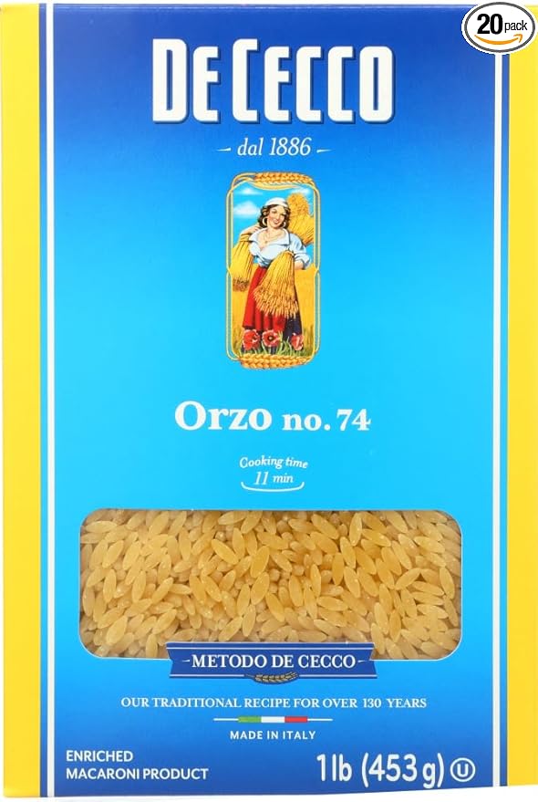DeCecco Pasta Riso 16-Ounce Boxes (Pack of 20)