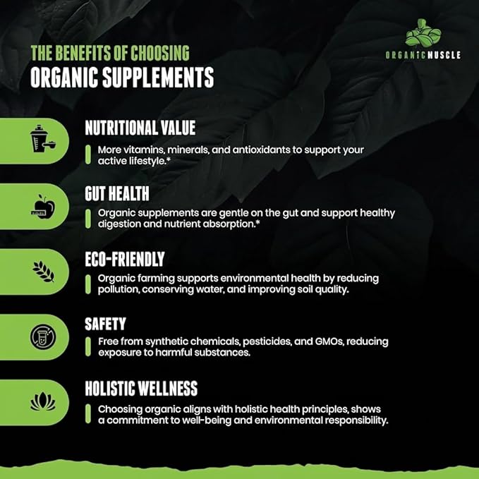 Organic Muscle Organic Pre Workout Powder Passionfruit Guava — USDA Organic Superfood Blend | Maca Beet Root Cordyceps Rhodiola | 150mg Natural Caffeine Vegan No Jitters 20 Servings
