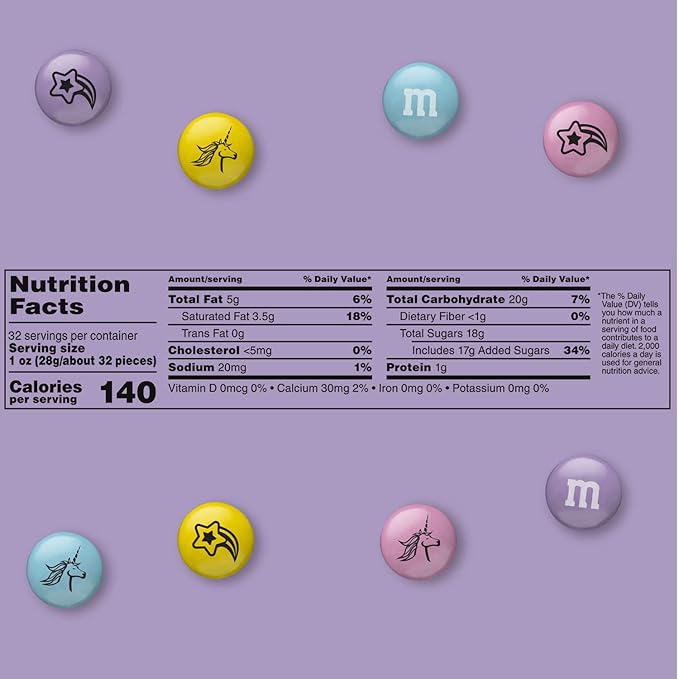 M&ampM’S WORLD Unicorn Printed Milk Chocolate Candy-2lbs of Bulk M&ampM'S in a Resealable PackFor Birthday Decorations for GirlsBoysand AdultsUnicorn Party SuppliesRainbow Party Favorsand More