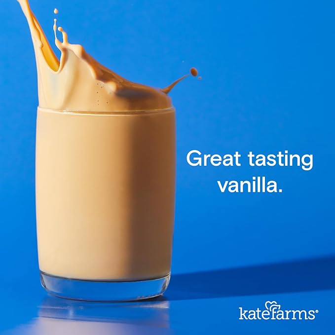 KATE FARMS Organic Nutrition Shake Vanilla 16g Protein 27 Vitamins and Minerals Protein Meal Replacement Drink &amp Shake 11 oz (12 Pack)