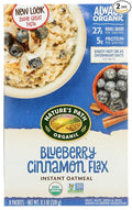 Nature's Path Organic Instant Hot Oatmeal Optimum Cinnamon Blueberry Flaxseed 8 ea (Pack of 2)