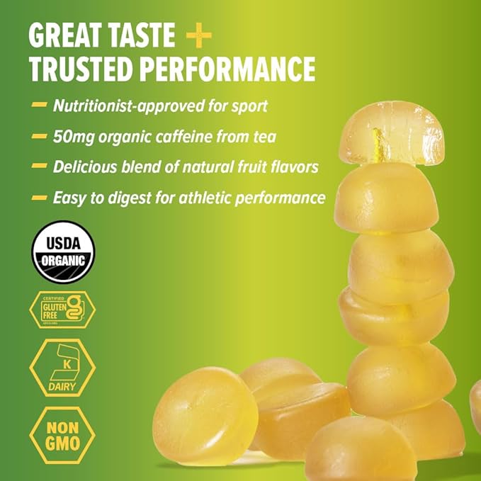 Honey Stinger Stingerita Lime Caffeinated Energy Chew Gluten Free with Caffeine for Exercise Running and Performance Sports Nutrition for Home &amp Gym Pre and Mid Workout 21.6 Ounces (Pack of