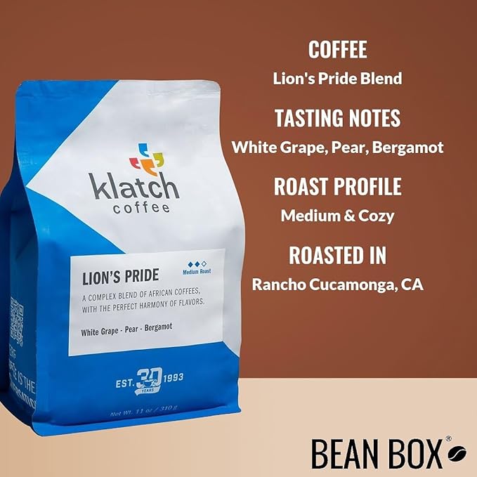 Lion's Pride Blend - Roasted by Klatch Coffee - Whole Bean Coffee - 310 Gram Bag
