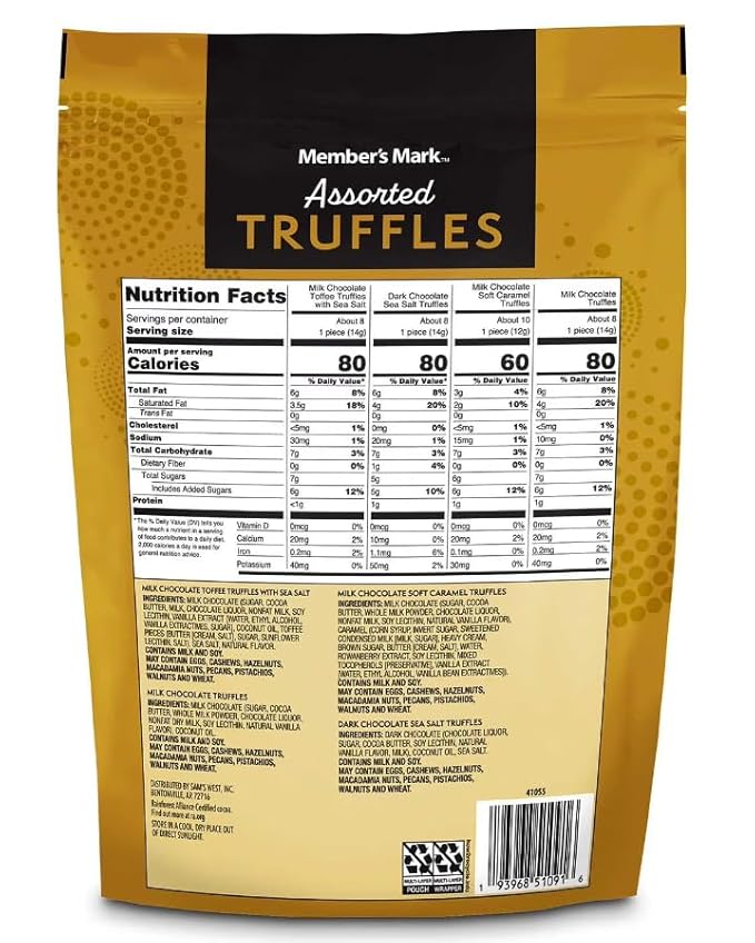 Assorted Chocolate Truffles 16.5 Ounce Bag 4 Different Flavors (About 8 Truffles of Each Flavor)