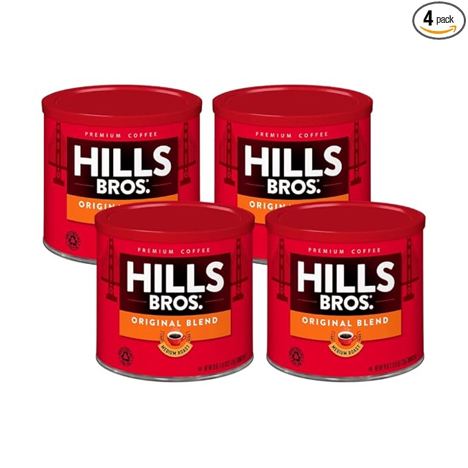 Hills Bros. Original Medium Roast Coffee 26 Ounce (Pack of 4)