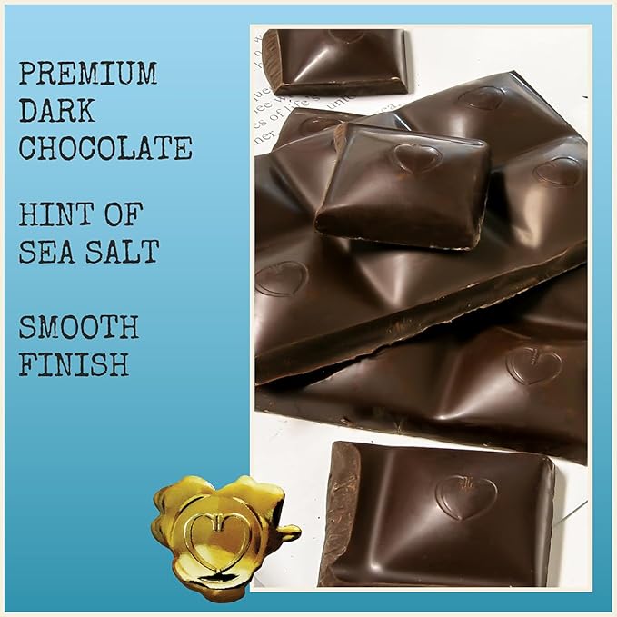 Chocolove Hawaiian Sea Salt Dark Chocolate Bars | 72% Cocoa | Rich and Intense Flavor | Made with Premium Chocolate | Non-GMO &amp Gluten-Free 3.2 oz Bar (12 Pack)