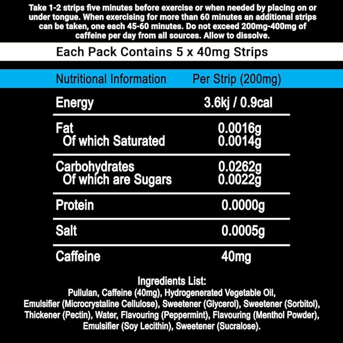 Revvies Energy Strips | Arctic Charge | 50 Strips | 40mg Caffeine Strip | 2 Strip = Coffee/Energy Drink | Less than 2 Calories | Vegan 10 x 5PK…