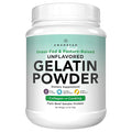 AMANDEAN Premium Gelatin Powder XL. Grass-Fed Beef Collagen Protein Supplement. Unflavored. Healthy Skin Hair Nails &amp Gut. Paleo Friendly Cooking and Baking. 18 Amino Acids. Non-GMO.