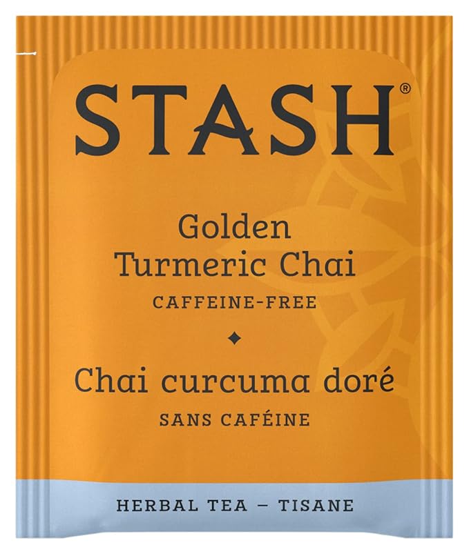 Stash Tea Turmeric Chai Herbal Tea - Naturally Caffeine Free Non-GMO Project Verified Premium Tea with No Artificial Ingredients 18 Count (Pack of 6) - 108 Bags Total