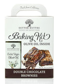 Sutter Buttes Brownie Baking Kit Gift Box with Extra Virgin Olive Oil - (Double Chocolate Brownie)