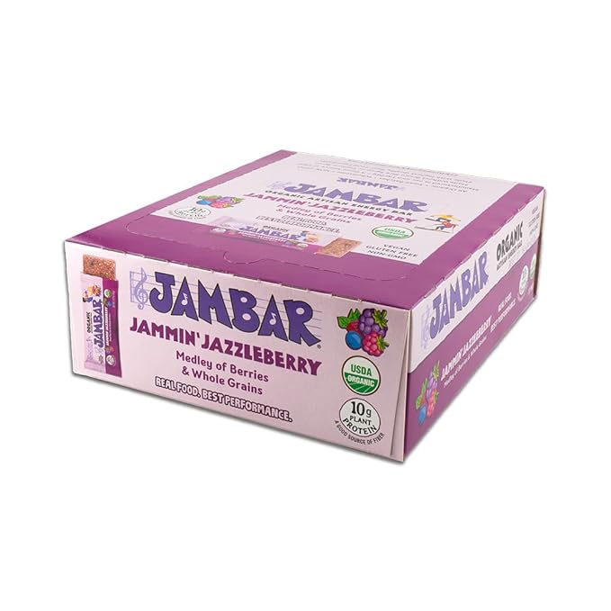 JAMBAR Organic Artisan Energy Bar (Jammin' Jazzleberry - 12 Pack)