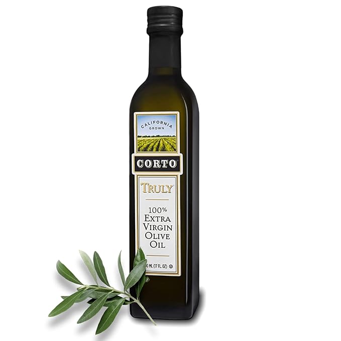Corto TRULY® | 100% Extra Virgin Olive Oil | Floral Notes | Cold Extracted in State-of-the-Art Mill | Straight from Official Corto Olive Groves &amp Oil Producer | 500 mL