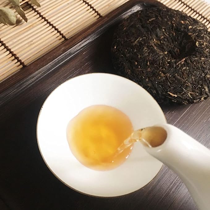 TAETEA 'Nectar' Raw PU'ER Tea Cake Aged Fermented Black Tea Chinese Sheng Puerh Tea for Daily Drink and Gift (300g/10.58oz)