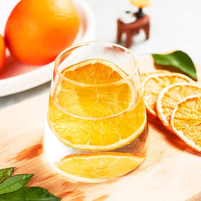 JTEDZI Dried Orange Slices Dehydrated Orange Slices Dried Citrus Slices Dehydrated Fruit for Cocktails Garnish Home Decor No Sugar Added Fruit Tea (Orange Slices 17.63oz(500g))