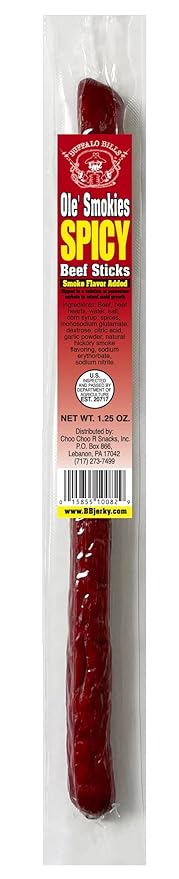 Buffalo Bills Spicy Ole Smokies - 15 Wrapped Beef Sticks Per Tub