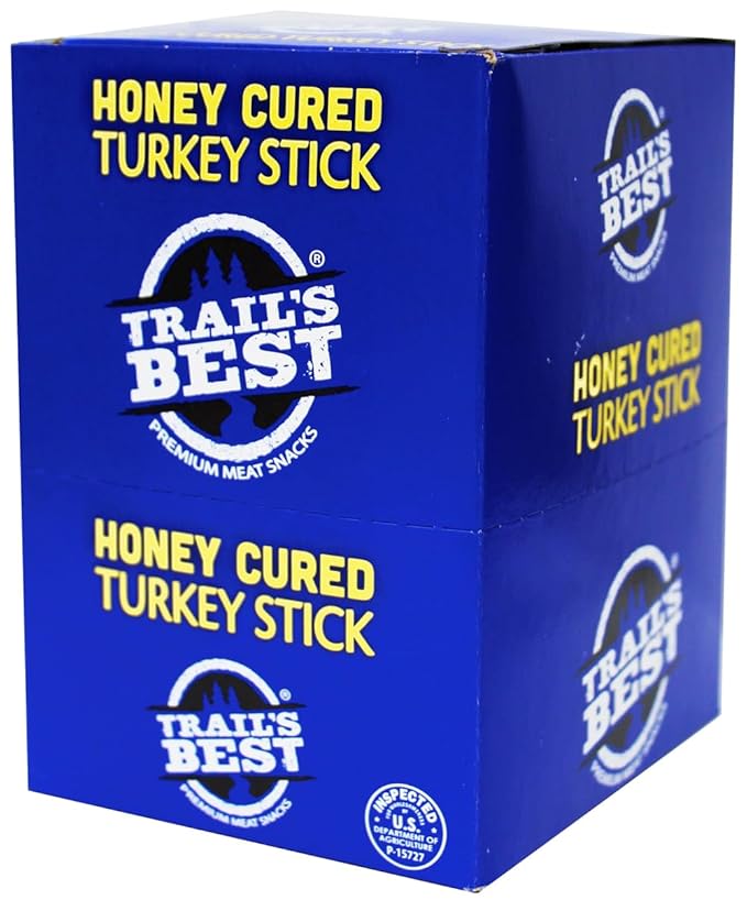 Trail’s Best 1oz Honey Cured Turkey Sticks - 20-ct Box