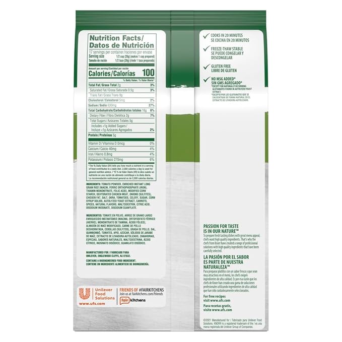 Knorr Professional Soup du Jour Chicken Gumbo Soup Mix No added MSG 0g Trans Fat per Serving Just Add Water1.05 Pound (Pack of 4)