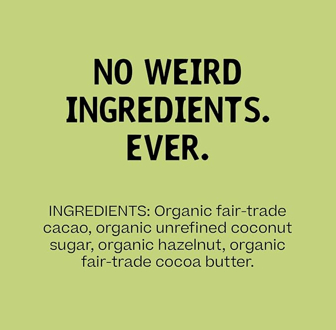 Hu Chocolate Bars | 6 Pack Hazelnut Butter Chocolate | Natural Organic Vegan Gluten Free Paleo Non GMO Fair Trade Dark Chocolate | 2.1oz Each