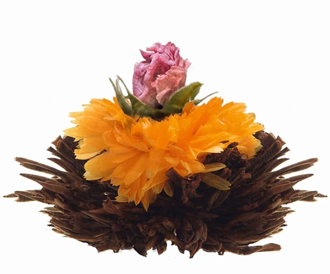Creano Abloom Tea - Blooming Gift Set in Wooden Box - 12 Pieces in 3 Variations Black